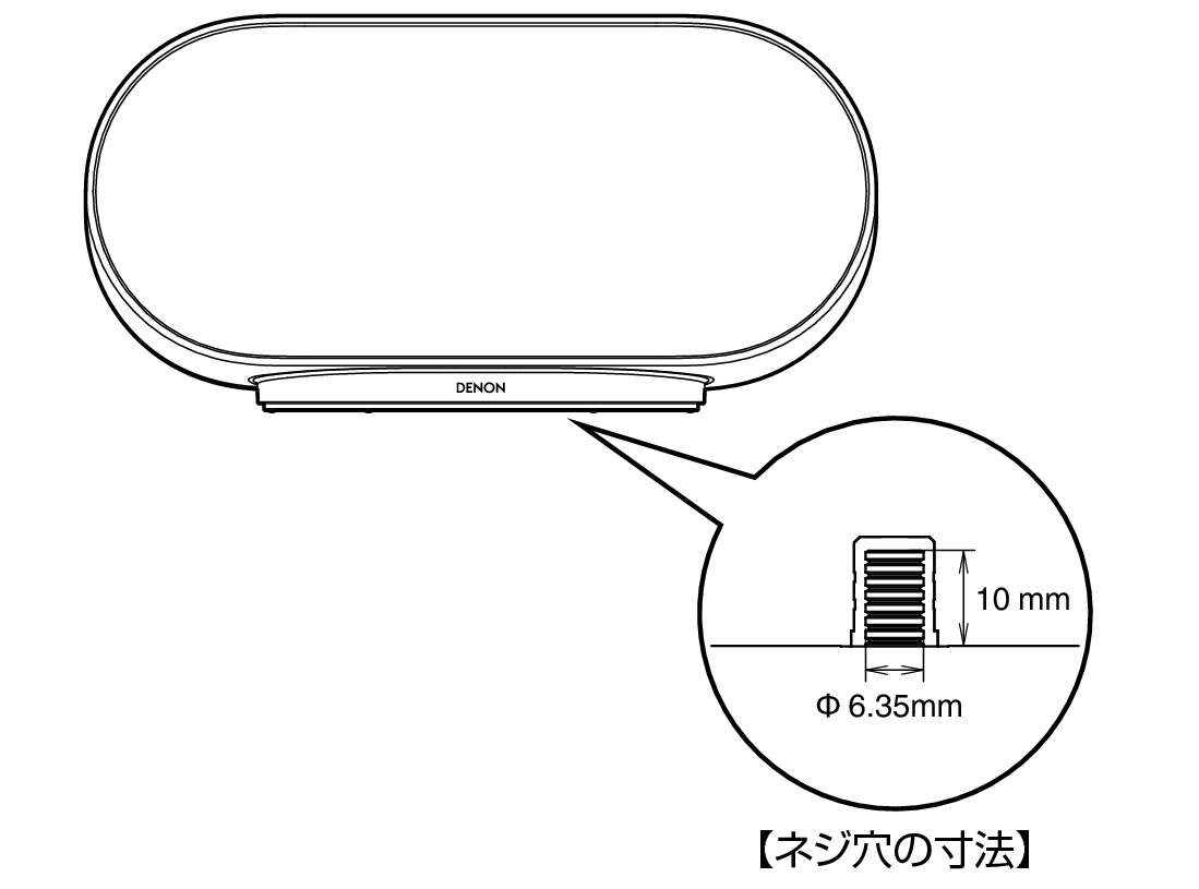 Screw hole size DH600
